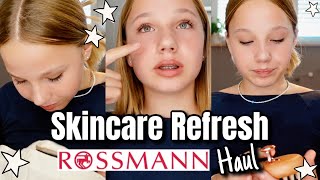 SKINCARE REFRESH amp ROSSMANN HAUL 🌿 UNREINE HAUT 😭 HEY ISI [upl. by Adnawyt]