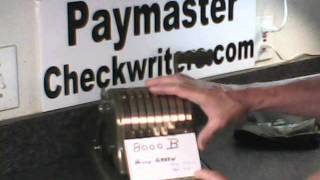 Paymaster CheckWriter Model 8000B [upl. by Moretta]