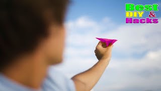 How To Fold A Paper Airplane That Flies Far ✈✈ Easy Paper Plane [upl. by Aisanahta441]