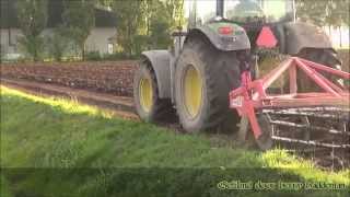 John Deere 6150R met Evers 5 tands culivator  Akkerland met kleigrond Flevopolder 2014 [upl. by Yrogiarc]