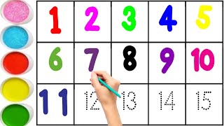 Counting 1 to 15  Numbers song 1100  Counting  Lkg Ukg Learning video [upl. by Refotsirhc112]