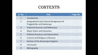 quotHistoricity Of Early Kingdoms Of Pragjyotisha And Kamarupaquot Project of History Class XII 202425 [upl. by Lozar]