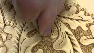 How to tool leather  Backgrounding with a Craftool A888 [upl. by Sherye]