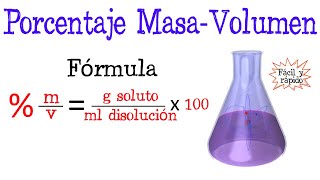 Concentración Porcentaje en MASA ⚗️ Disoluciones [upl. by Ytsanyd574]