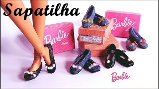 COMO FAZER SAPATILHA PARA BARBIE TUTORIAL DE SAPATOS PARA BONECAS  MINIATURAS SUPER TOY KIDS [upl. by Ruffina920]