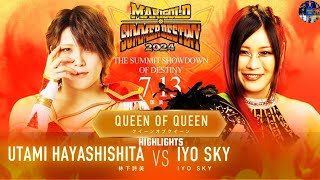 Utami Hayashishita VS Iyo Sky marigold summer destiny 2024 Highlights [upl. by Rogerson]