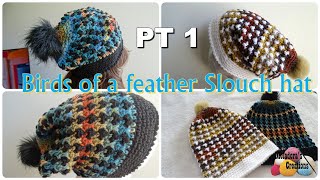 Birds of a Feather Crochet Slouch Hat Pt 1  Crochet Tutorial [upl. by Arick91]