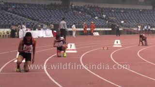 Indian women police contingent compete for 1000m race [upl. by Devonna]