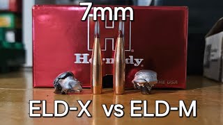 7mm rem mag 162 ELDX vs 162 ELDM  ballistics gel amp deer shoulder blade at 100 yards [upl. by Gnel582]