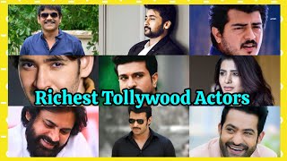 Top 20 Richest actors in Tollywood ❤️prabhas pawanklyan ramcharan tollywoodacterss chiranjeevi [upl. by Allebasi]