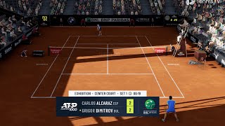 Tennis Elbow 4  Alcaraz vs Dimitrov in Rome AMAZING set 🔥🔥 [upl. by Congdon669]