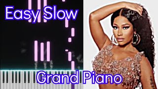 Grand Piano  Nicki Minaj  Top American Songs  EASY SLOW Piano Tutorial [upl. by Deni774]