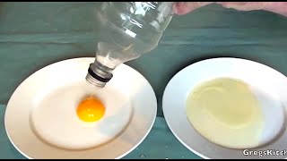 HOW TO SEPARATE AN EGG WHITE FROM YOLK  Gregs Kitchen [upl. by Acim]