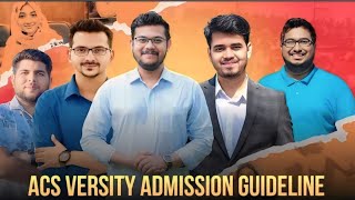 ACS Versity Admission Oriantion Class amp Admission GuideLine by Apar vai  HSC 2024 [upl. by Kalbli22]