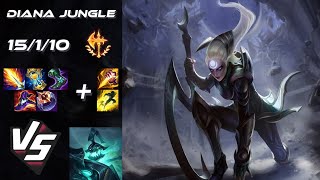 JUNGLE Diana vs Hecarim  EU Grandmaster Patch 1413 [upl. by Hendrik]