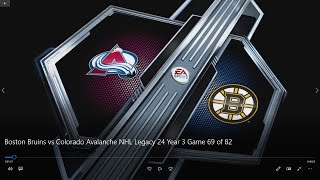 Boston Bruins vs Colorado Avalanche Highlights🏒 NHL Legacy 24🏒 Year 3 Game 6982🏒 [upl. by Riker]