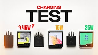 Samsung Galaxy Z Flip 5 vs Z Flip 4 Charging Test  45w vs 25w vs 15w [upl. by Stefania]