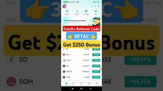 Coinex Referral Code  3RTAC  Use This Code Get 500 Sign Up Bonus CoinexReferralCode [upl. by Tahpos965]