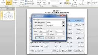 PowerPoint 2010 Change Cell Margins [upl. by Gnen]