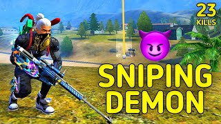 SOLO VS SQUAD  DEMONIC AIM🔥  AWM  M82B SOLO SNIPER WIPES SQUADS  90 HEADSHOT INTEL I5 [upl. by Calvo]