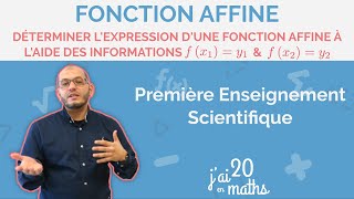 Déterminer lexpression dune fonction affine à laide des informations fx1 y1 et fx2 y2 [upl. by Eniahs]