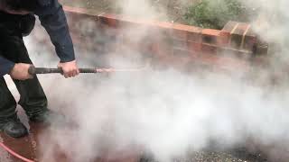 Doff steam cleaning brick wall London [upl. by Vijnas579]