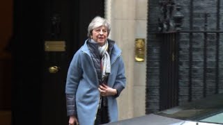 Theresa May leaves Downing St before key Brexit vote [upl. by Annasor531]