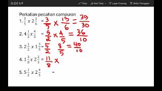 Cara mudah mengerjakan Perkalian Pecahan Campuran [upl. by Nedyarb]