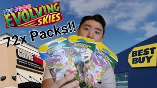 72 EVOLVING SKIES Singles from Gamestop amp Bestbuy 1000 Subscriber Giveaway [upl. by Eidson861]