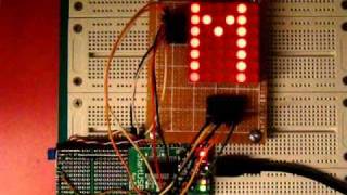 Interfacing a LED dot matrix to PICMicro [upl. by Aserahs]