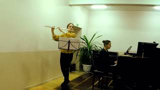 F Poulenc  Sonata for Flute and Piano II Cantilena [upl. by Ayotak]