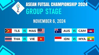 Group AB Match Results  ASEAN Futsal Championship 2024 [upl. by Suoivatnom]