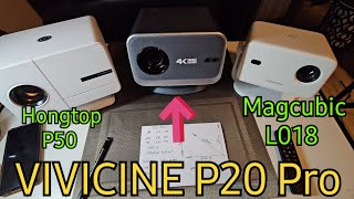 Test projektora Led Vivicine P20 Pro i porównanie z Magcubic L018 [upl. by Idnahr919]