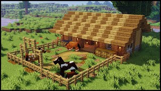 Minecraft How to Build a Horse Stable [upl. by Enelehs302]