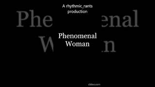 Phenomenal women  Indian version mayaangelouquotes phenomenalwoman englishsong [upl. by Kentigera408]