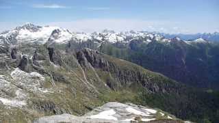 Panoramica a 360° dalla Cresta del Frate Catena del Lagorai [upl. by Glynn]