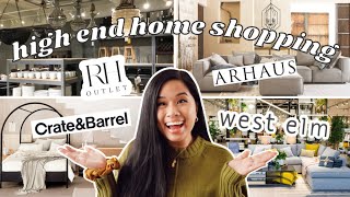 BUYING HIGH END FURNITURE SHOP WITH ME  RH Outlet Crate and Barrel Arhaus West Elm [upl. by Tnert]