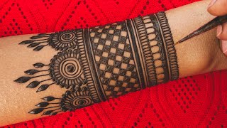 bridal mehandi design for hand shaded Arabic mehendi design mehndi decoration for hand [upl. by Correy6]