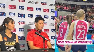 Tanabe IDOLO si Jema Galanza🤯 Kurashiki Ablaze Head Coach BILIB sa SISTEMA ng Creamline🩷 creamline [upl. by Jerusalem]