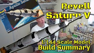 Revell Saturn V 1144 Scale Model Build Summary ref 04909 Apollo Moon Rocket [upl. by Wawro]