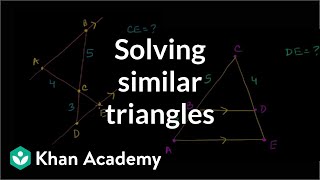 Similarity example problems  Similarity  Geometry  Khan Academy [upl. by Niel515]