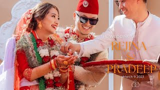 REJINA amp PRADEEP  Nepali Cinematic Wedding Highlight  2023  Wedding City Nepal [upl. by Gnas]