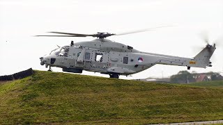 4K RNLAF NH90 Frigate Helicopter quotSlope Landingquot [upl. by Arutnev]