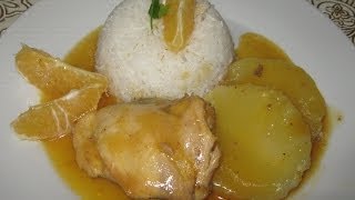 Pollo a la Naranja  Almuerzo economico [upl. by Riaj]