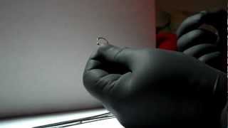 How to Use Open Close a Captive Bead Hoop CBR Body Jewelry Piercing [upl. by Sussi129]