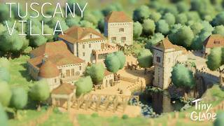 Building a COZY Tuscany VILLA made in Tiny Glade [upl. by Cahra197]