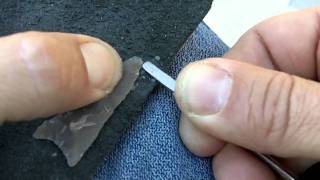 005  35 Arrowhead Indirect Percussion Flintknapping [upl. by Elrem]