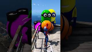 GTA 5 Epic Ragdolls  SpiderMan JumpsFails Eps 9 shorts spiderman gta5 ragdolls minions [upl. by Barney486]