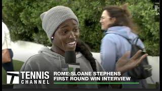 Sloane Stephens talks about her new trophy and the key to her success  2023 Rome First Round [upl. by Nitin]