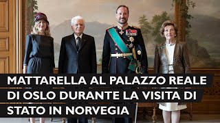 Mattarella al Palazzo Reale di Oslo [upl. by Nahtanoy780]